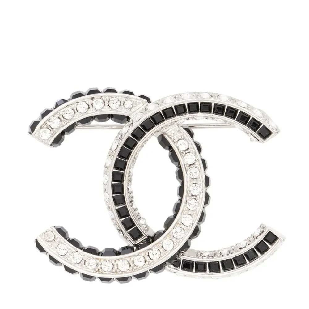 Chanel Strass Crystal CC Brooch